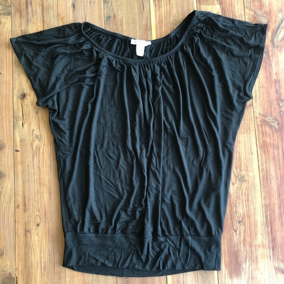 White House Black Market Tops - White House Black Market Black Batwing Shirt
